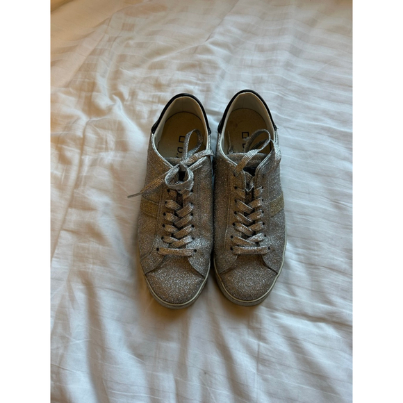 D.A.T.E. Silver Glitter Sneakers - Picture 2 of 5